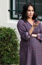 Pregnant BRIE BELLA at a Beauty Parlor in Los Angeles 02/16/2017