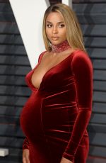 Pregnant CIARA at 2017 Vanity Fair Oscar Party in Beverly Hills 02/26/2017
