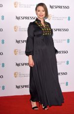 Pregnant MYANNA BURING at Bafta Nespresso Nominees’ Party in London 02/11/2017