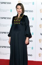 Pregnant MYANNA BURING at Bafta Nespresso Nominees’ Party in London 02/11/2017