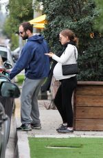 Pregnant NATALIE PORTMAN Out for Lunch in Los Feliz 02/20/2017