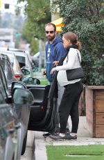 Pregnant NATALIE PORTMAN Out for Lunch in Los Feliz 02/20/2017