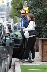 Pregnant NATALIE PORTMAN Out for Lunch in Los Feliz 02/20/2017