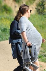 Pregnant NATALIE PORTMAN Out Hikinig in Los Feliz 02/15/2017