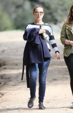 Pregnant NATALIE PORTMAN Out Hikking in Los Angeles 02/08/2017