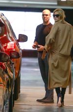 Pregnant ROSIE HUNTINGTON-WHITELEY and Jason Statham Out for Lunch in Beverly Hills 02/19/2017