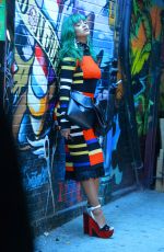 RIHANNA on the Set of a Photoshoot in East Village 02/07/2017