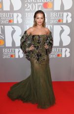RITA ORA at Brit Awards 2017 in London 02/22/2017
