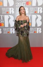 RITA ORA at Brit Awards 2017 in London 02/22/2017