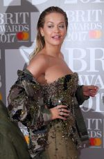 RITA ORA at Brit Awards 2017 in London 02/22/2017