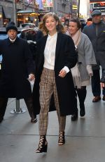 ROSAMUND PIKE Arrives at Good Morning America in New York 02/06/2017
