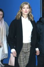 ROSAMUND PIKE Arrives at Good Morning America in New York 02/06/2017