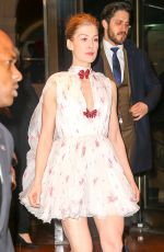 ROSAMUND PIKE Leaves Her Hotel in New York 02/06/2017