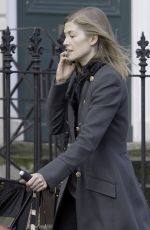 ROSAMUND PIKE Out and About in London 02/03/2017