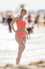 SABINE LISICKI in Bikini at a Beach in Miami 02/03/2017