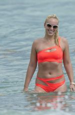 SABINE LISICKI in Bikini at a Beach in Miami 02/03/2017