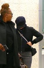 SCARLETT JOHANSSON at JFK Airport in New York - 02/07/2017