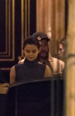 SELENA GOMEZ and The Weeknd Leaves Hotel La Reserve in Paris02/27/2017