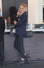 SHARON STONE Shopping in Beverly Hills 02/21/2017