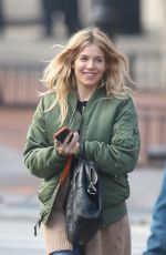 SIENNA MILLER Out in New York 02/08/2017