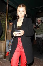 SOFIA RICHIE Out for Dinner in Los Angeles 01/31/2017