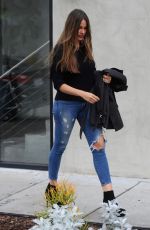 SOFIA VERGARA in Ripped Jeans Out in West Hollywood 02/20/2017