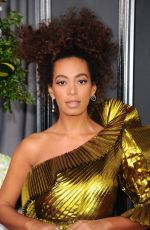 SOLANGE KNOWLES at 59th Annual Grammy Awards in Los Angeles 02/12/2017