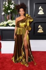 SOLANGE KNOWLES at 59th Annual Grammy Awards in Los Angeles 02/12/2017
