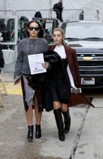 SOPHIE and CHARLOTTE BICKLEY Leaves Taoray Wang Fashion Show in New York 02/11/2017