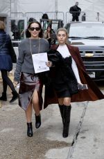 SOPHIE and CHARLOTTE BICKLEY Leaves Taoray Wang Fashion Show in New York 02/11/2017
