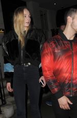 SOPHIE TURNER and Joe Jonas Leaves 34 Restaurant in London 02/23/2017
