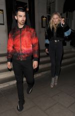 SOPHIE TURNER and Joe Jonas Leaves 34 Restaurant in London 02/23/2017