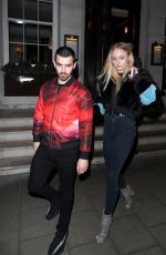 SOPHIE TURNER and Joe Jonas Leaves 34 Restaurant in London 02/23/2017