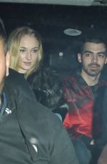 SOPHIE TURNER and Joe Jonas Leaves 34 Restaurant in London 02/23/2017