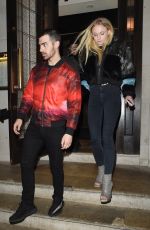 SOPHIE TURNER and Joe Jonas Leaves 34 Restaurant in London 02/23/2017