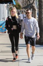 SOPHIE TURNER and Joe Jonas Out and About in Los Angeles 02/14/2017