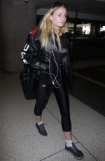 SOPHIE TURNER at LAX Airport in Los Angeles 02/08/2017