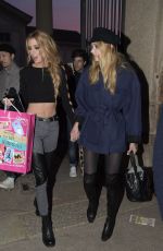 STELLA MAXWELL and ROMEE STRIJD Leaves Alberta Ferretti Fashion Show in Milan 02/22/2017