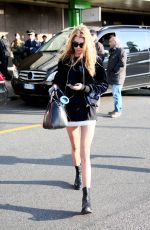 STELLA MAXWELL at Linate Airport in Milan 02/21/2017