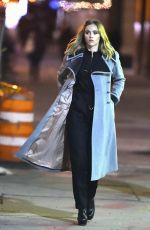 SUKI WATERHOUSE at Night Photoshoot in New York 02/05/2017