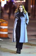 SUKI WATERHOUSE at Night Photoshoot in New York 02/05/2017