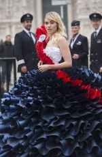 SUKI WATERHOUSE on the Set of a British Airways advertising Campaign in Milan 02/23/2017