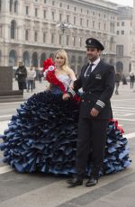 SUKI WATERHOUSE on the Set of a British Airways advertising Campaign in Milan 02/23/2017