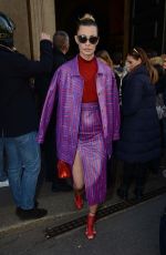 SVEVA ALVITI Arrives at Trussardi Fashion Show at Milan Fashion Week 02/26/2017