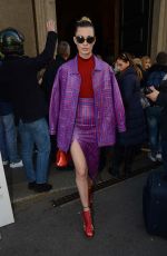 SVEVA ALVITI Arrives at Trussardi Fashion Show at Milan Fashion Week 02/26/2017