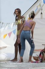 TAYLOR HILL and JASMINE TOOKES on the Set of a Photoshoot in Miami 02/02/2017