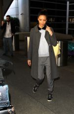 THANDIE NEWTON at Los Angeles International Airport 02/24/2017