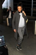 THANDIE NEWTON at Los Angeles International Airport 02/24/2017