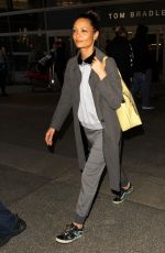 THANDIE NEWTON at Los Angeles International Airport 02/24/2017