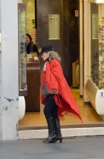 URSULA ANDERS Out Shopping in Milan 02/03/2017